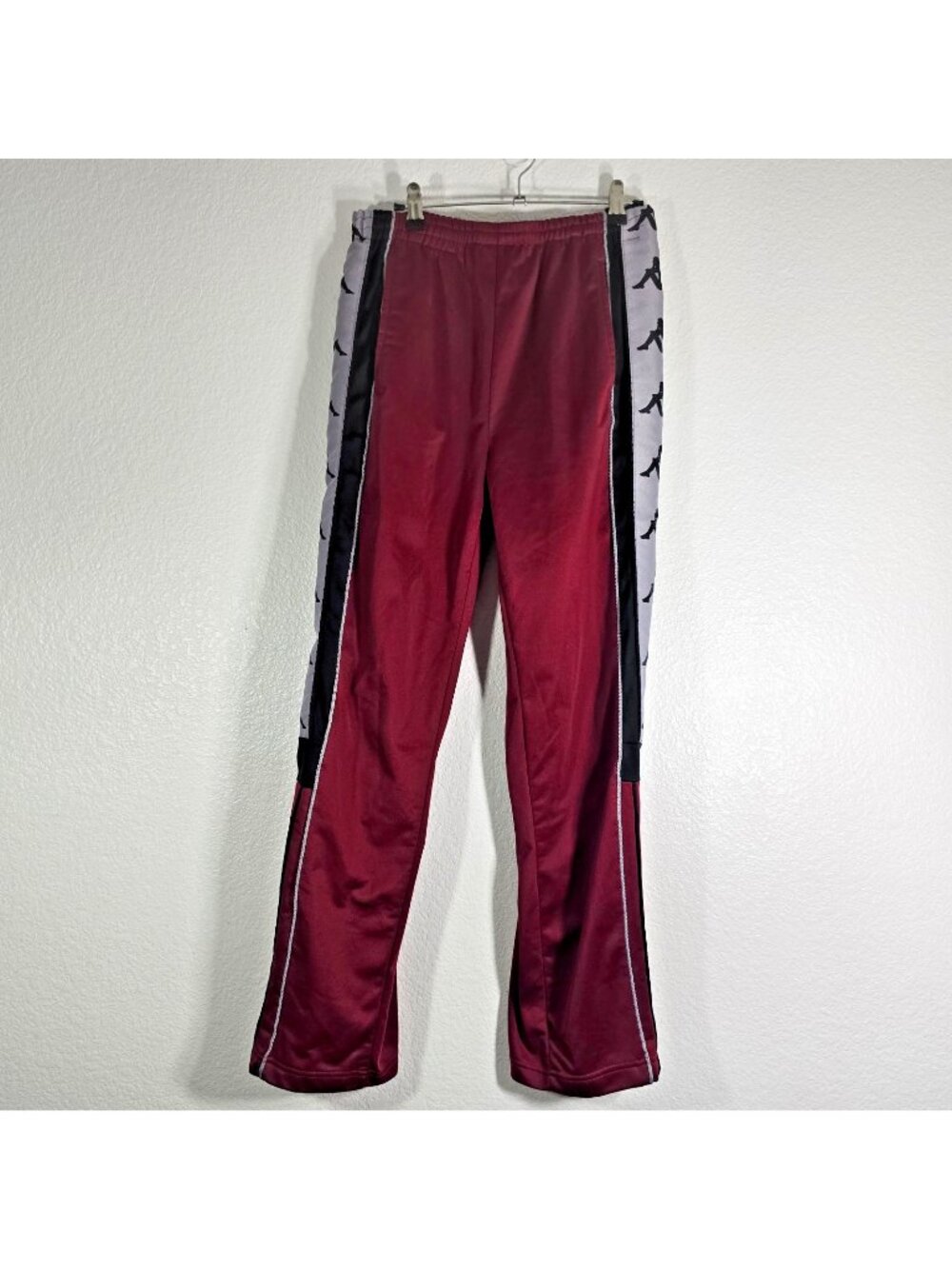 Kappa Vintage Banda Alanz Gibbs Tear Away Track Pants Men Small Burgundy Street